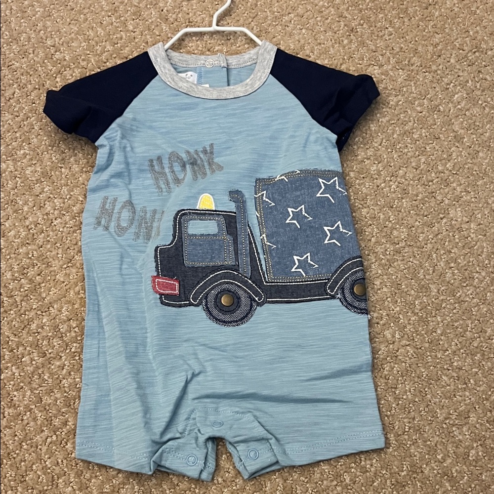 Mud Pie Blue and Gray Kids One Piece